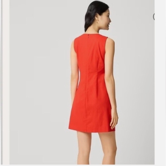 J Crew Dress 4 Linen Red - Picture 3 of 11